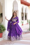 KA 5059 Gold Crush With Multi Thread Embroidery Zari Sequins Work Lehenga With Blouse Dupatta Bulk Orders In India